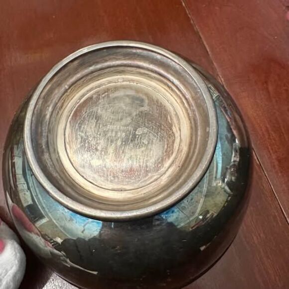 Vintage 1960’s Reed & Barton Blue Silver Footed Bowl #105 - Picture 8 of 8